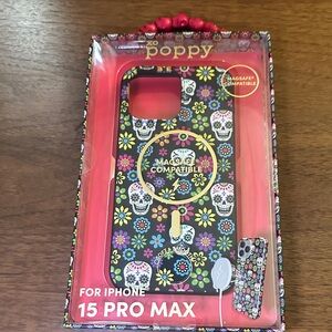 Xo poppy sugar skull iPhone 15 pro max